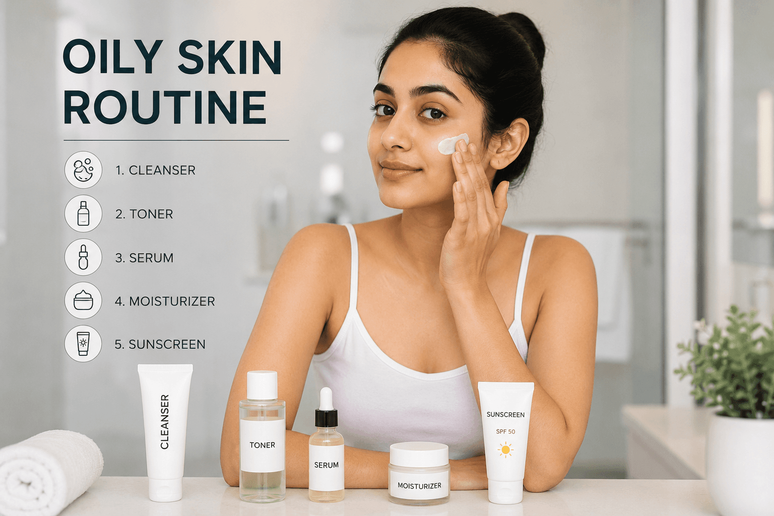 The Ultimate Oily Skin Routine: A Step-by-Step Guide to Clear, Healthy & Shine-Free Skin